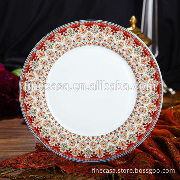 10.5 Inches Luxury Fine Hyper White Porcelain Plate of Persian Market